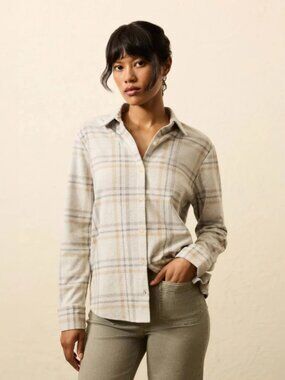 New! Faherty Women's Legend Sweater Classic Shirt, Size Large